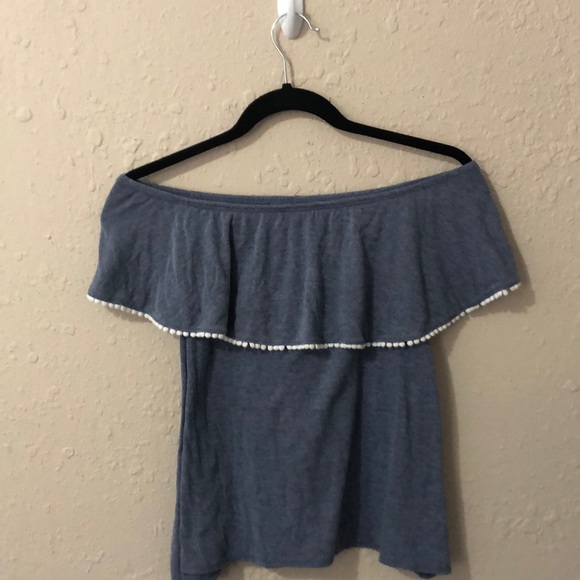 Off the shoulder Top with Pom Detail - Picture 4 of 5